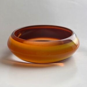 Vintage Genuine Lucite Multi-layer Transparent Bangle Bracelet '60s